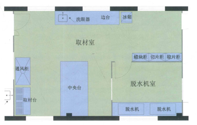 實驗取材室、標本接收室布局要求